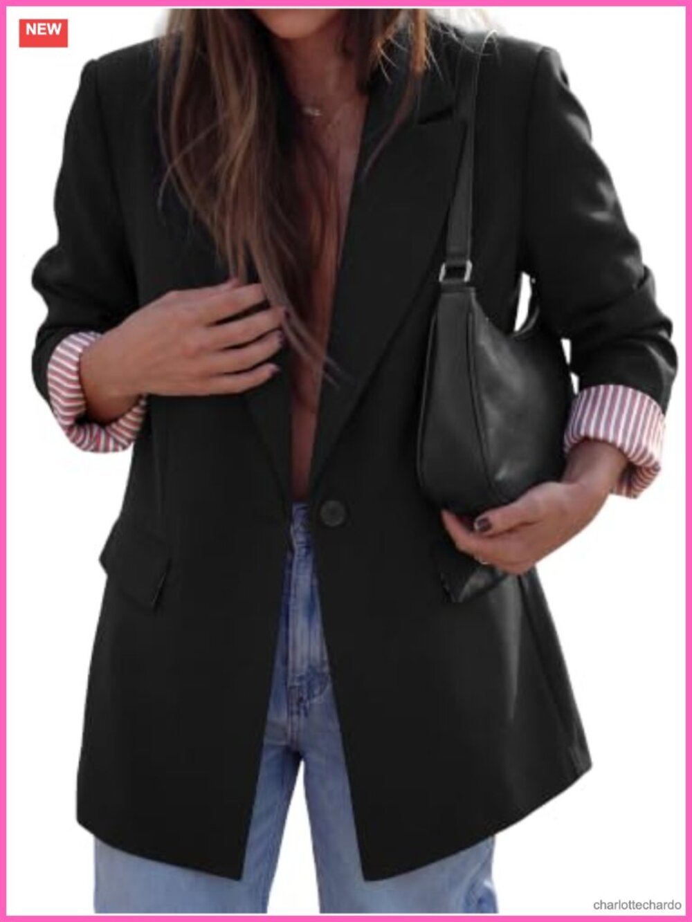 Women's Lightweight Blazer Business Casual Workwear Suit Jacket